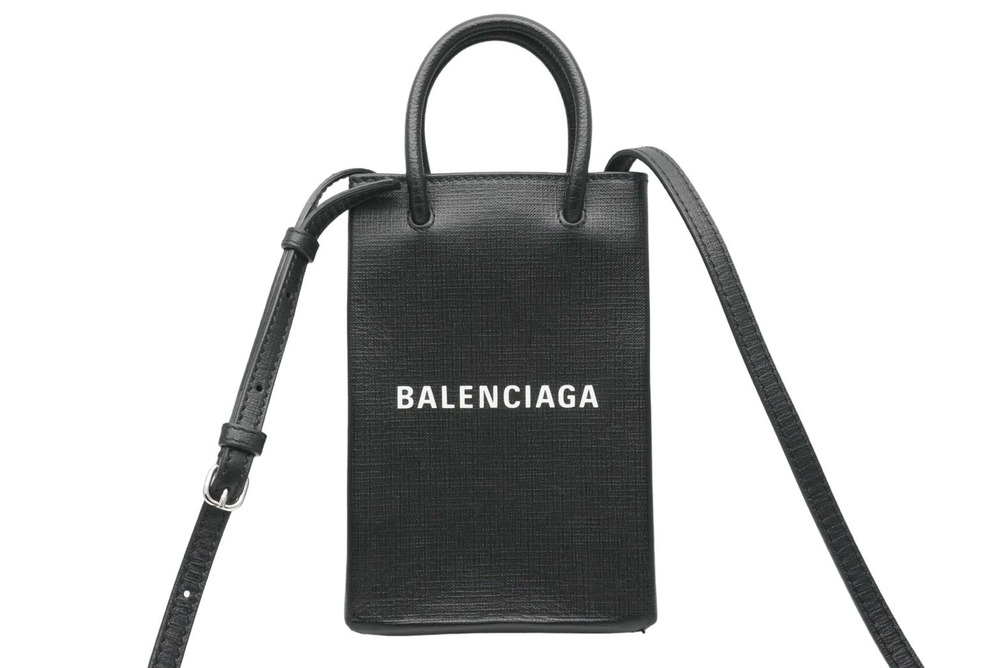 Balenciaga Bag Phone Black Holder Tote Leather Shoulder Black